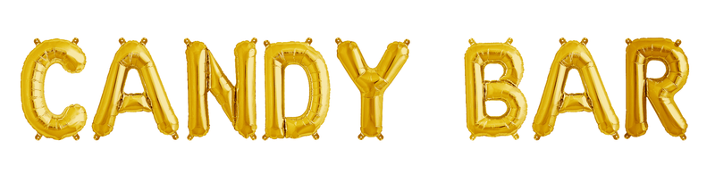 Ballonschriftzug "Candy Bar" Gold - DECORAMI