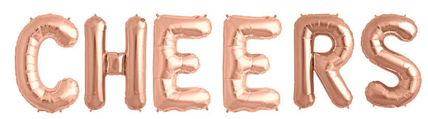 Ballonschriftzug "Cheers" Roségold - DECORAMI