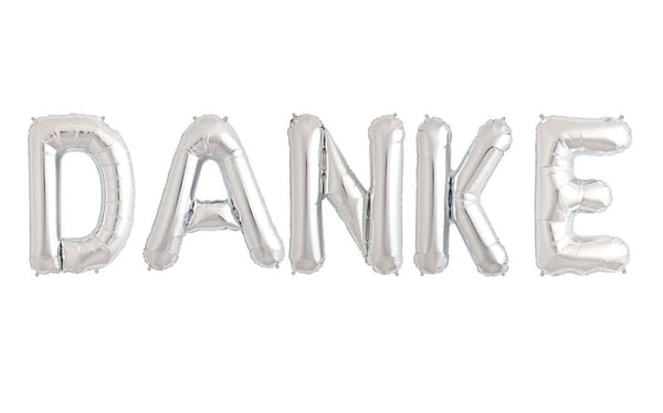 Ballonschriftzug "Danke" Silber - DECORAMI