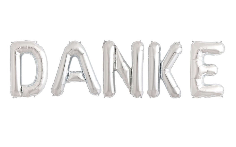Ballonschriftzug "Danke" Silber - DECORAMI