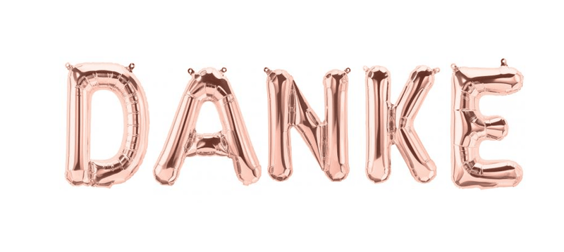 Ballonschriftzug "Danke" Roségold - DECORAMI