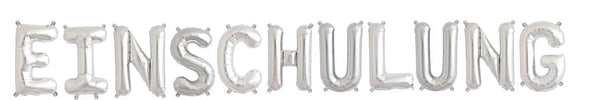 Ballonschriftzug "Einschulung" Silber - DECORAMI