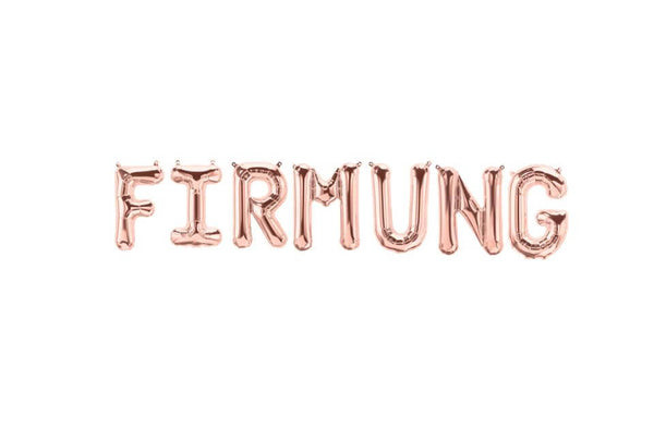 Ballonschriftzug "Firmung" Roségold - DECORAMI