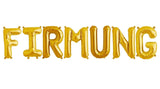 Ballonschriftzug "Firmung" Gold - DECORAMI