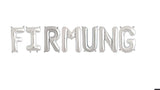 Ballonschriftzug "Firmung" Silber - DECORAMI