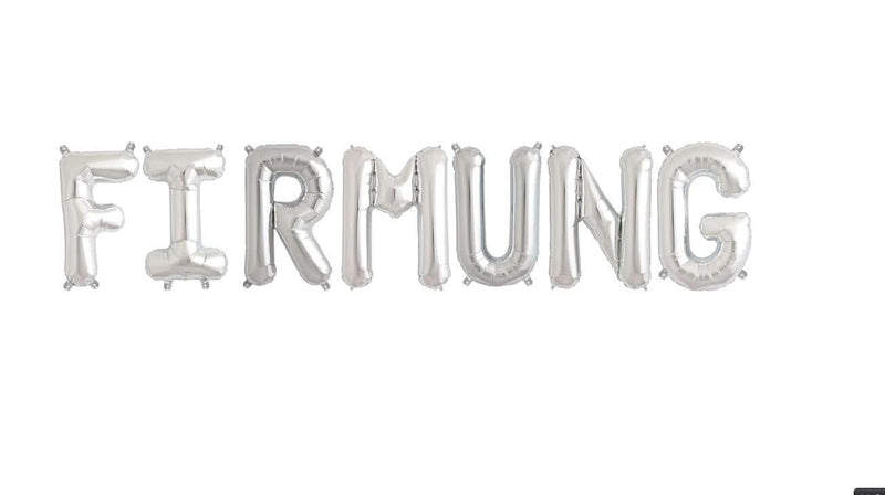 Ballonschriftzug "Firmung" Silber - DECORAMI