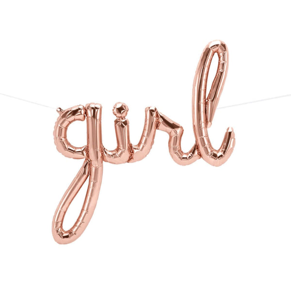 Ballonschriftzug "Girl" Roségold - DECORAMI