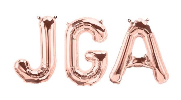 Ballonschriftzug "JGA" Roségold - DECORAMI