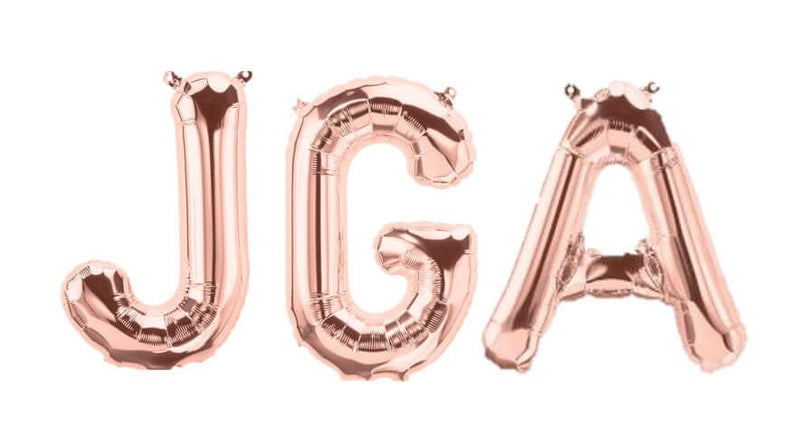 Ballonschriftzug "JGA" Roségold - DECORAMI