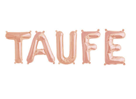 Ballonschriftzug "Taufe" Roségold - DECORAMI