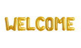 Ballonschriftzug "Welcome" Gold - DECORAMI