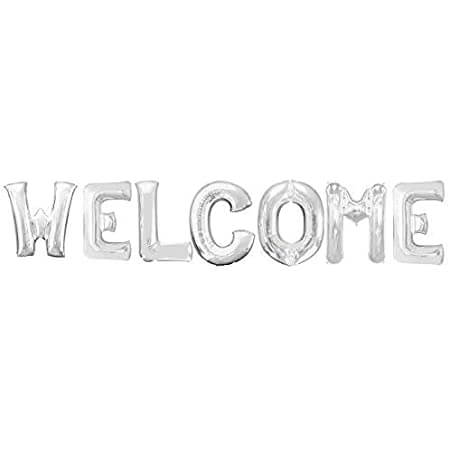 Ballonschriftzug "Welcome" Silber - DECORAMI