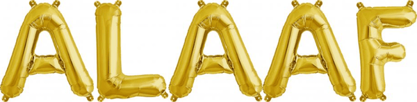 Ballonschriftzug "ALAAF" Gold - DECORAMI
