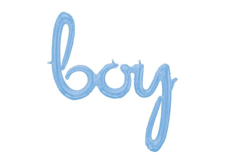 Ballonschriftzug "Boy" Pastell Blau - DECORAMI
