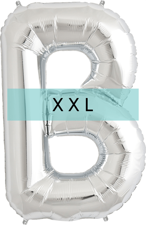 Buchstaben Ballon B XXL Silber - DECORAMI