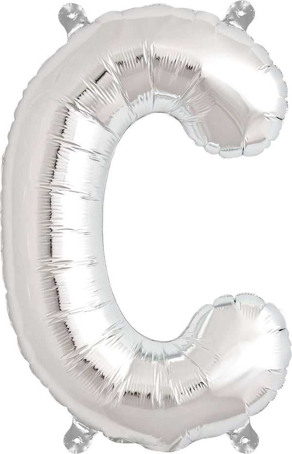 Buchstaben Ballon C Silber - DECORAMI