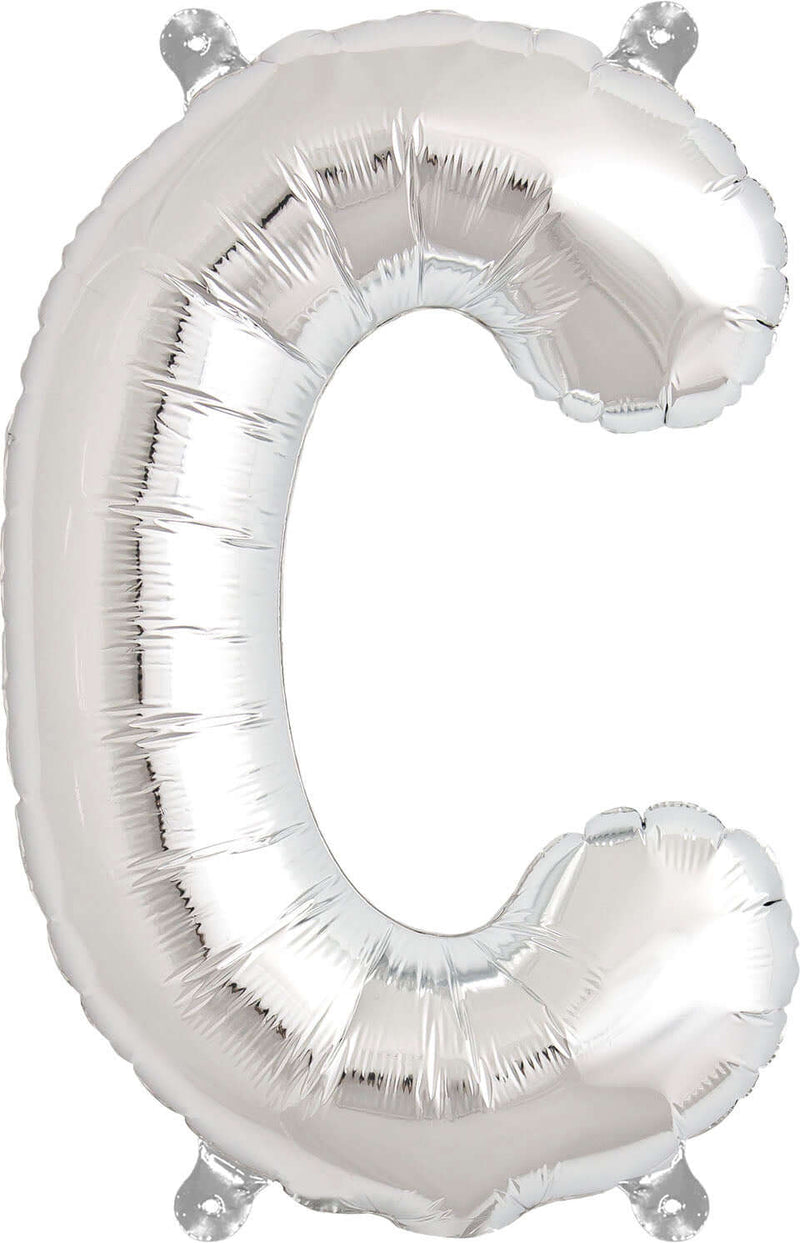 Buchstaben Ballon C Silber - DECORAMI