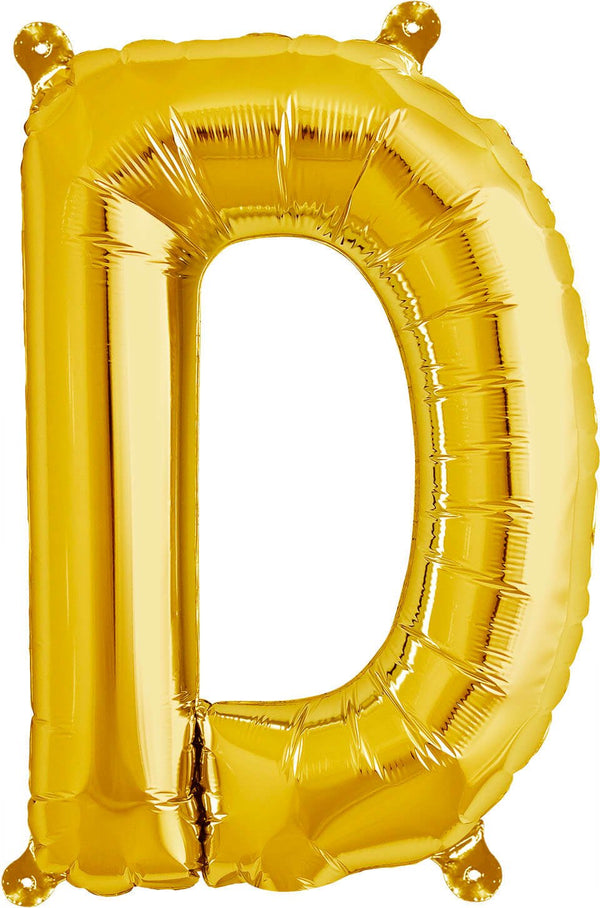 Buchstaben Ballon D Gold - DECORAMI