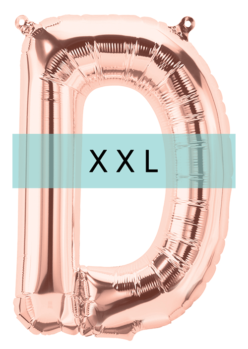 Buchstaben Ballon D XXL Roségold - DECORAMI