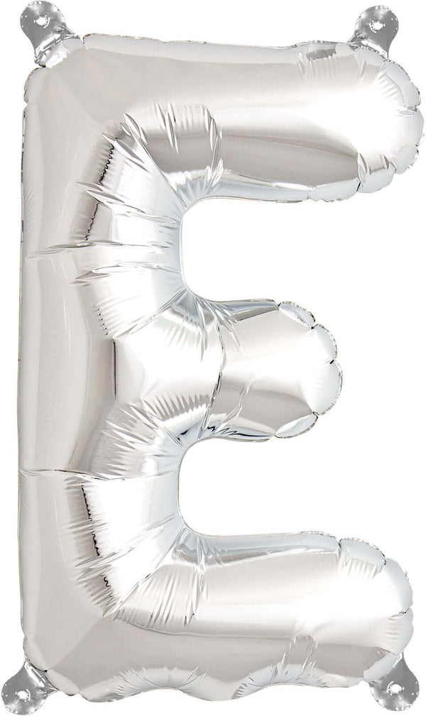 Buchstaben Ballon E Silber - DECORAMI