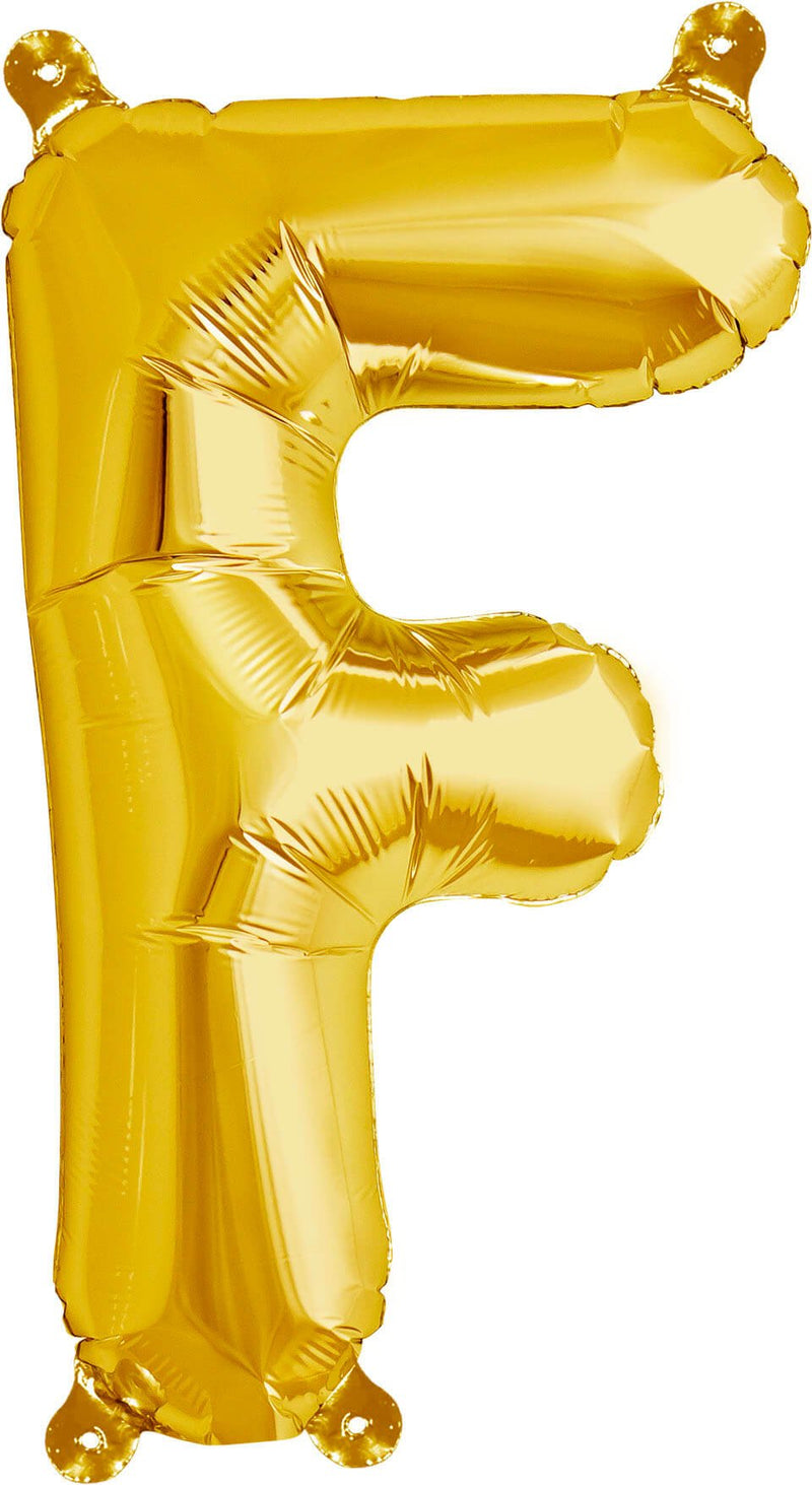 Buchstaben Ballon F Gold - DECORAMI