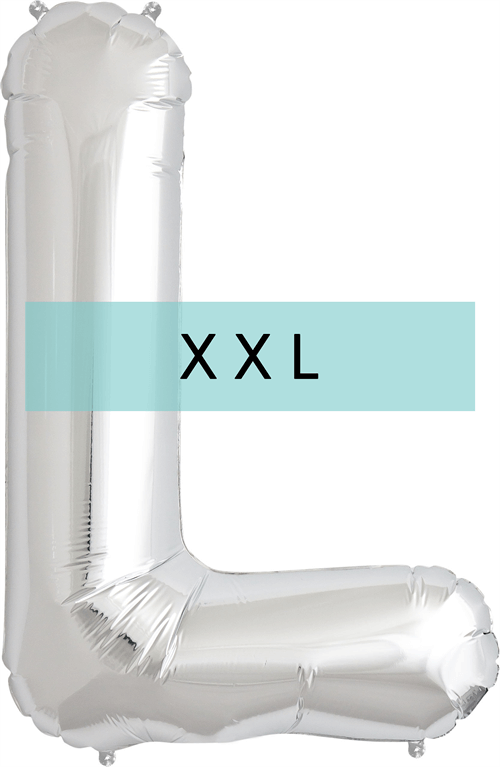 Buchstaben Ballon L XXL Silber - DECORAMI