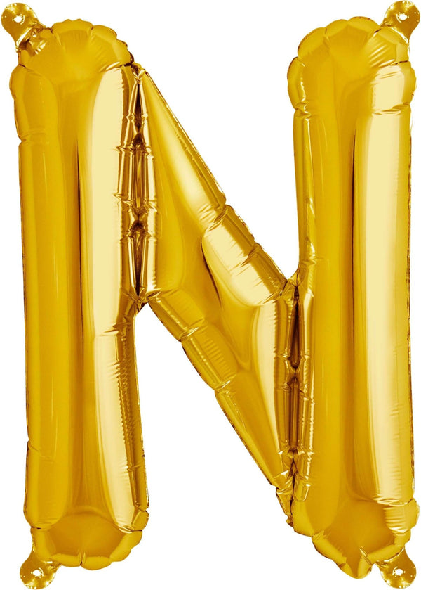Buchstaben Ballon N Gold - DECORAMI