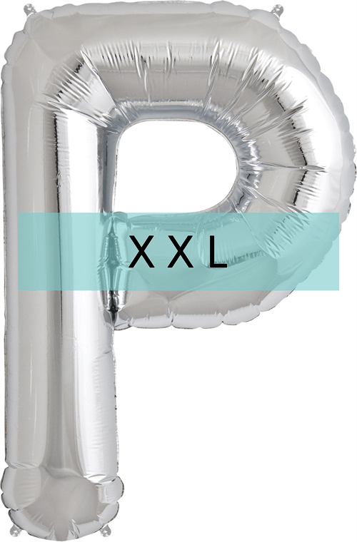 Buchstaben Ballon P XXL Silber - DECORAMI