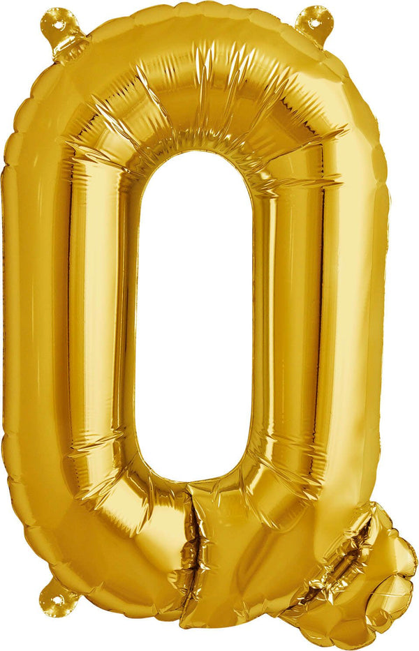 Buchstaben Ballon Q Gold - DECORAMI