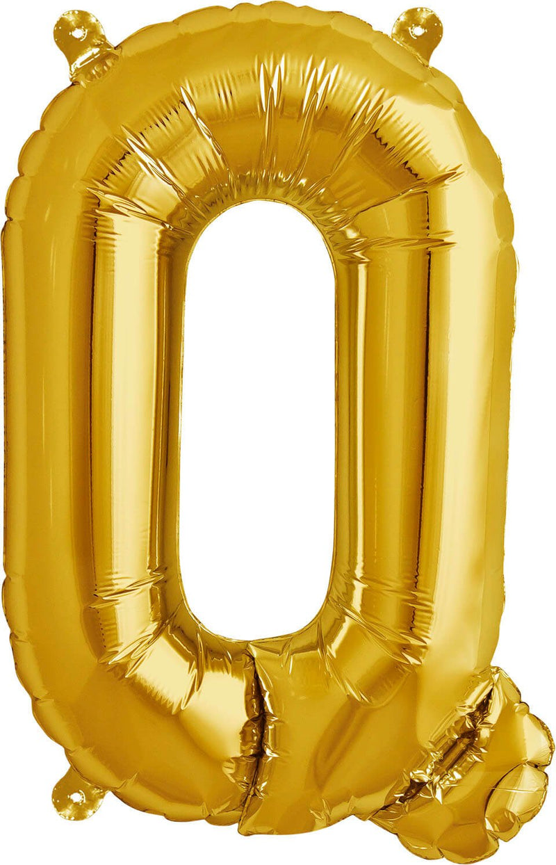 Buchstaben Ballon Q Gold - DECORAMI