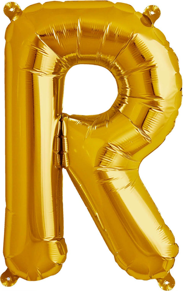 Buchstaben Ballon R Gold - DECORAMI