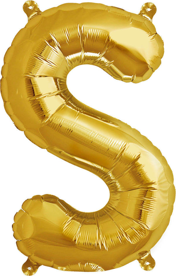 Buchstaben Ballon S Gold - DECORAMI