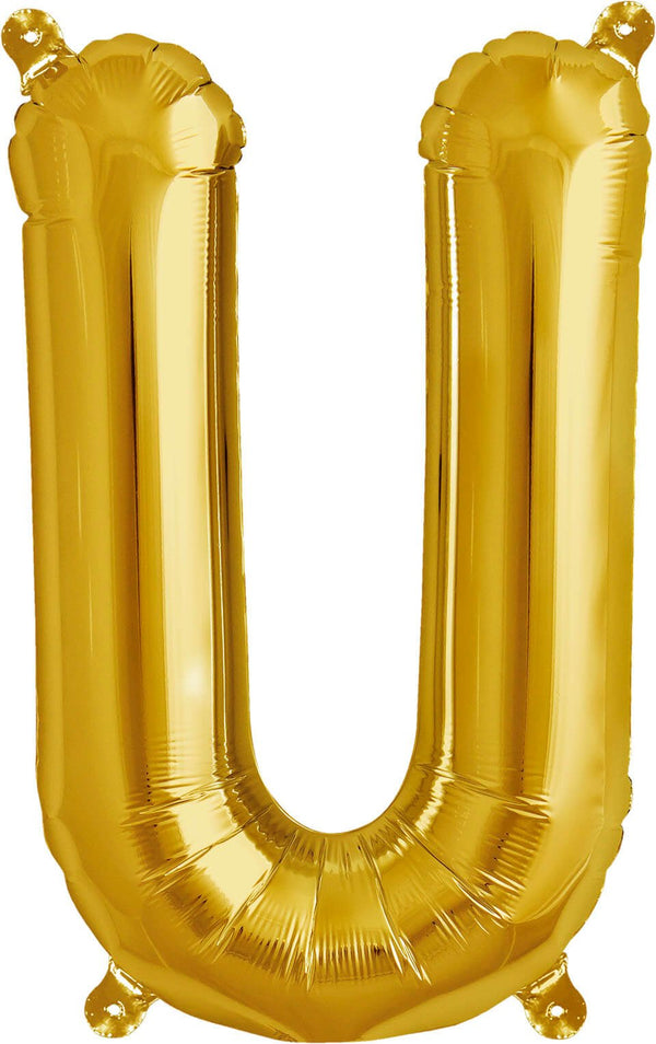 Buchstaben Ballon U Gold - DECORAMI