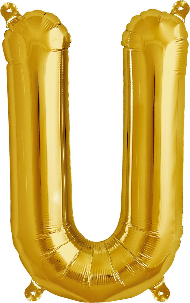 Buchstaben Ballon U Gold - DECORAMI