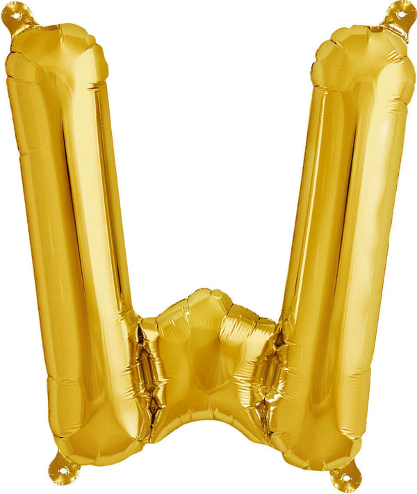 Buchstaben Ballon W Gold - DECORAMI