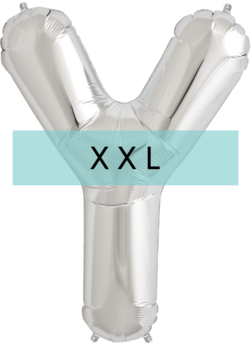Buchstaben Ballon Y XXL Silber - DECORAMI