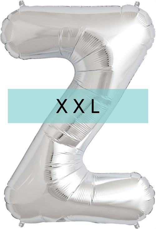Buchstaben Ballon Z XXL Silber - DECORAMI