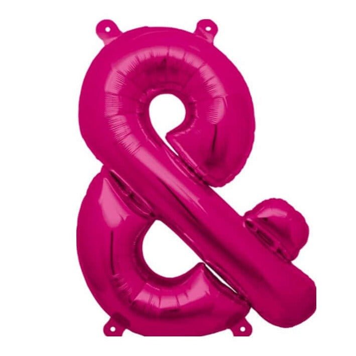 Buchstaben Ballon &-Zeichen XXL Pink - DECORAMI