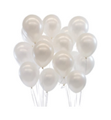 Luftballon-Set Pearl Weiß 20 Stk. - DECORAMI