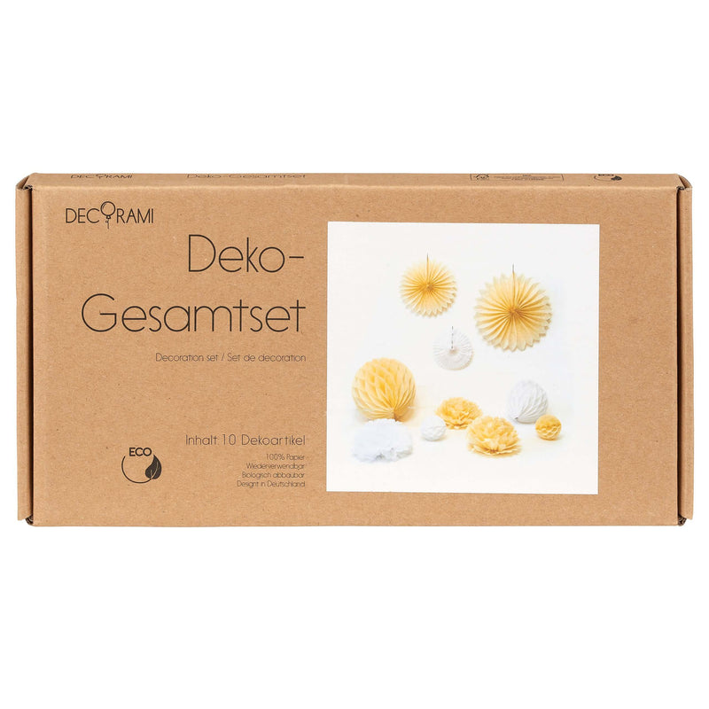 Deko-Gesamtset Creme-Weiß 10-tlg. - DECORAMI