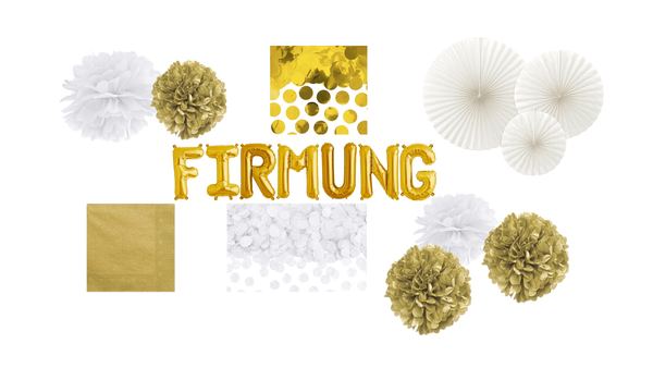 Deko-Gesamtset Firmung Gold - DECORAMI