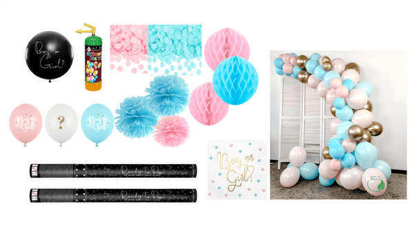 Deko-Gesamtset Gender Reveal XL Girl - DECORAMI