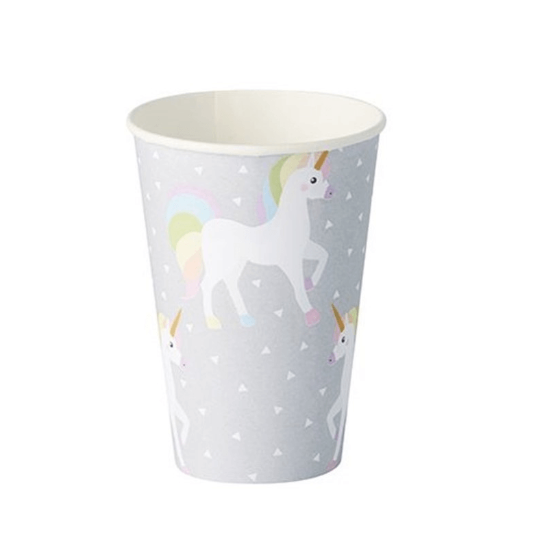 Eco-Pappbecher "Unicorn" 10 Stk. - DECORAMI