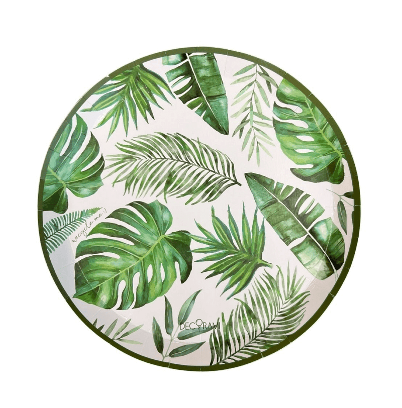 Eco-Pappteller Tropical 8+1 Stk. - DECORAMI