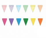 Eco-Wimpelgirlande Regenbogen DIY 2-in-1 - DECORAMI