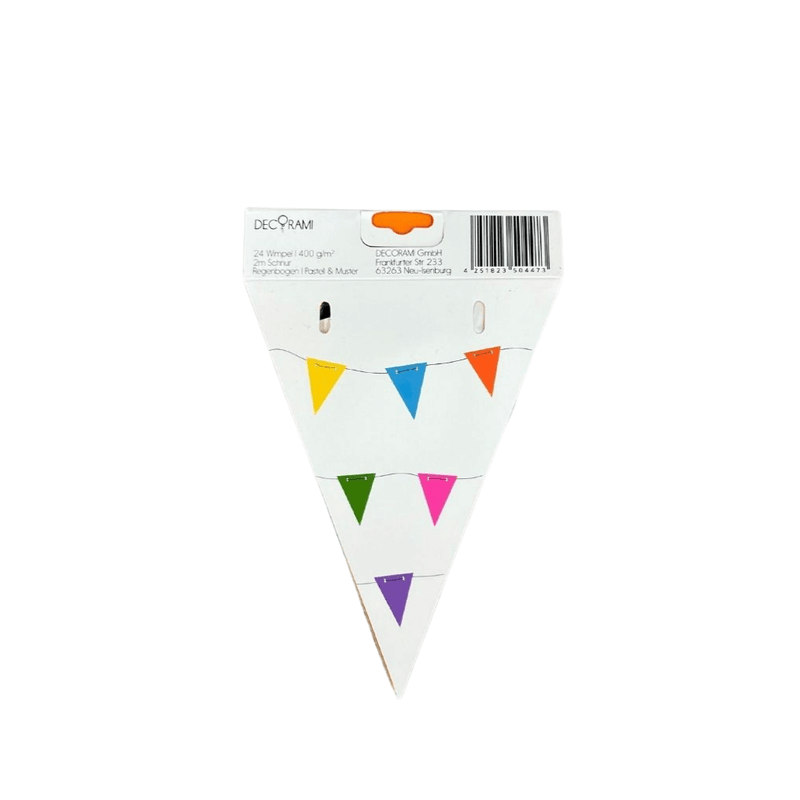 Eco-Wimpelgirlande Regenbogen DIY 2-in-1 - DECORAMI