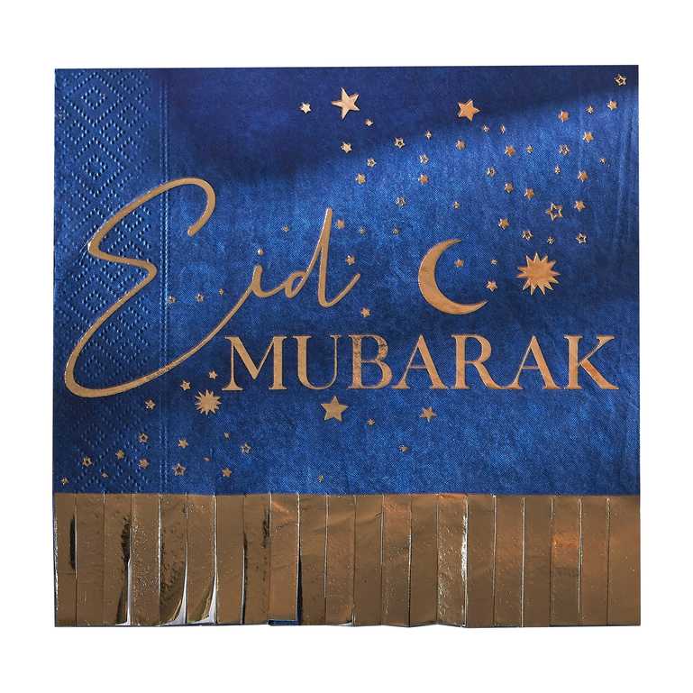 Servietten "Eid Mubarak" 16 Stk. - DECORAMI