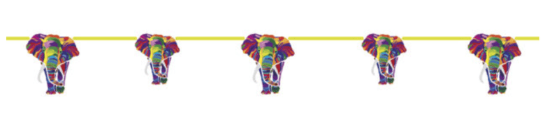 Bio Girlande Elefanten - DECORAMI