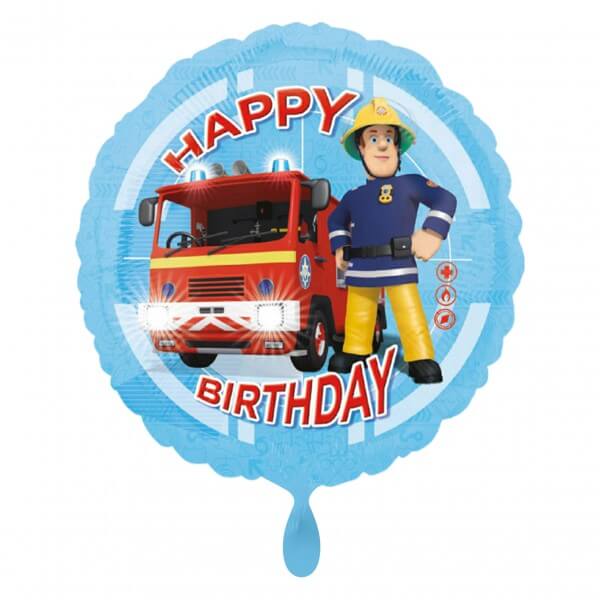 Folienballon Happy Birthday Feuerwehrmann Sam - DECORAMI