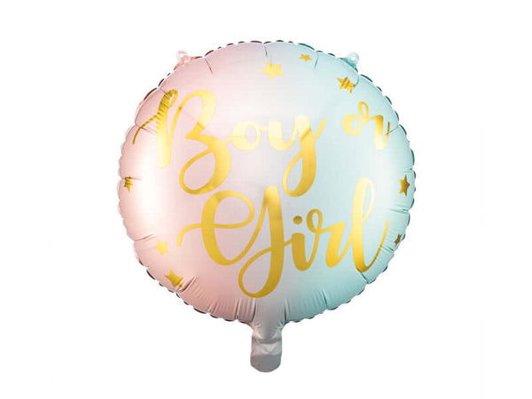 Folienballon "Boy or Girl" Pastell-Gold - DECORAMI